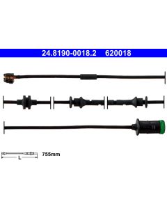 ATE 24819000182 CONTATTO SEGNALAZIONE, USURA PAST. FRENO/MAT. D'ATTRITO