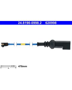 ATE 24819009982 CONTATTO SEGNALAZIONE, USURA PAST. FRENO/MAT. D'ATTRITO