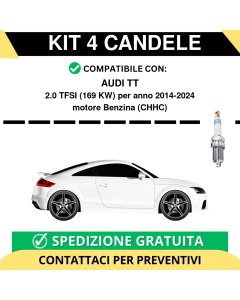 KIT 4 CANDELE per AUDI TT 2.0 TFSI 169 kw anno 2014-2024