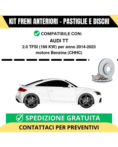 KIT FRENI ANTERIORI (Pastiglie e Dischi) per AUDI TT 2.0 TFSI 169 kw anno 2014-2023