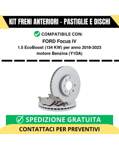 KIT FRENI ANTERIORI (Pastiglie e Dischi) per FORD Focus IV 1.5 EcoBoost 134 kw anno 2018-2023