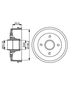 BOSCH 0986477061 TAMBURO FRENO