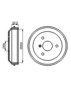 BOSCH 0986477103 TAMBURO FRENO