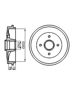 BOSCH 0986477124 TAMBURO FRENO