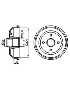 BOSCH 0986477134 TAMBURO FRENO