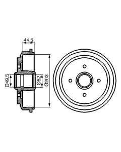 BOSCH 0986477149 TAMBURO FRENO