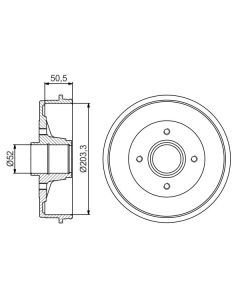 BOSCH 0986477175 TAMBURO FRENO