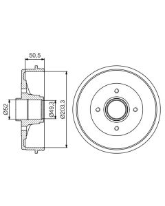 BOSCH 0986477196 TAMBURO FRENO