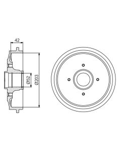 BOSCH 0986477201 TAMBURO FRENO