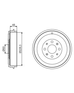 BOSCH 0986477208 TAMBURO FRENO