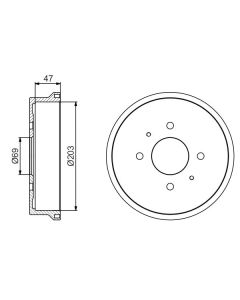 BOSCH 0986477235 TAMBURO FRENO