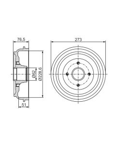 BOSCH 0986477282 TAMBURO FRENO