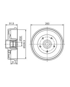 BOSCH 0986477283 TAMBURO FRENO