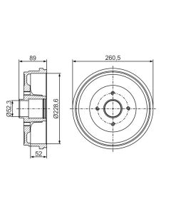 BOSCH 0986477288 TAMBURO FRENO