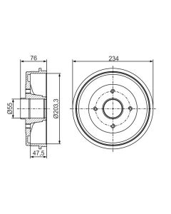 BOSCH 0986477290 TAMBURO FRENO