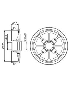 BOSCH 0986477301 TAMBURO FRENO