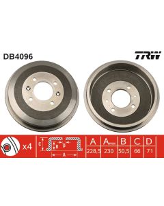 TRW DB4096 TAMBURO FRENO