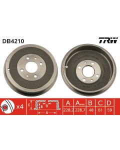 TRW DB4210 TAMBURO FRENO