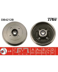 TRW DB4212B TAMBURO FRENO