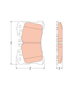 TRW GDB3473 KIT PASTIGLIE FRENO, FRENO A DISCO