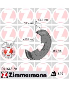 ZIMMERMANN 100164920 TAMBURO FRENO