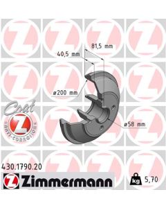 ZIMMERMANN 430179020 TAMBURO FRENO