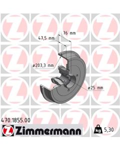 ZIMMERMANN 470185500 TAMBURO FRENO