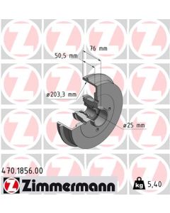 ZIMMERMANN 470185600 TAMBURO FRENO