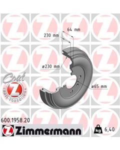 ZIMMERMANN 600195820 TAMBURO FRENO