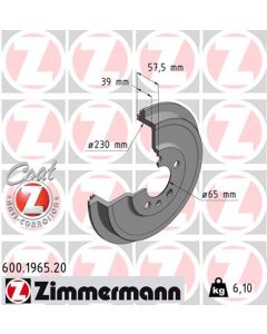 ZIMMERMANN 600196520 TAMBURO FRENO