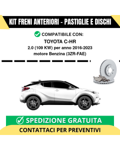 KIT FRENI ANTERIORI (Pastiglie e Dischi) per TOYOTA C-HR 2.0 109 kw anno 2016-2023